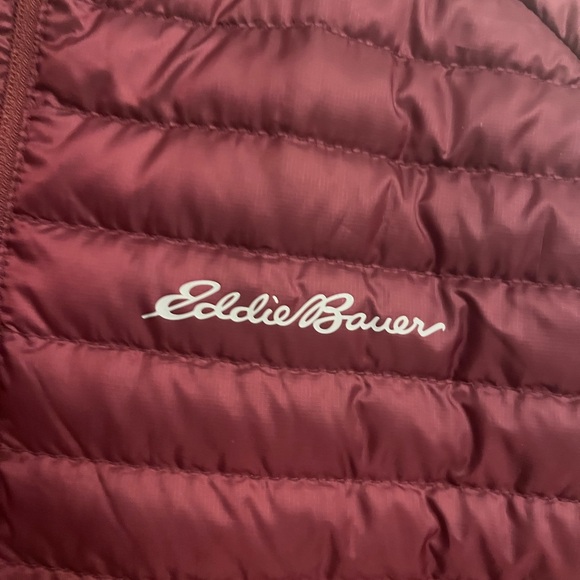 Eddie Bauer Women's MicroTherm 2.0 Down Hooded Jacket Cabernet XL - Picture 3 of 8